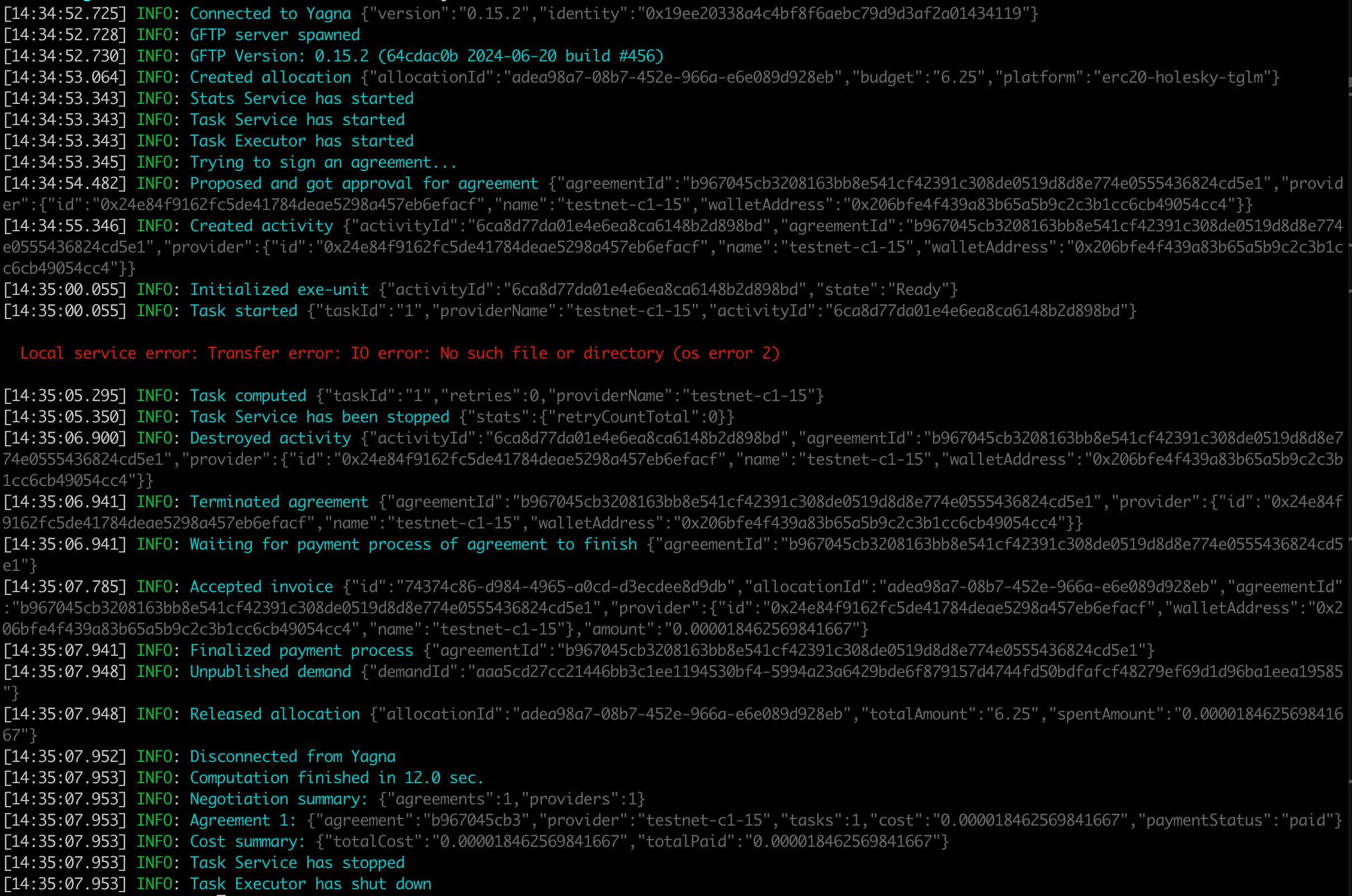 Batch failure output log